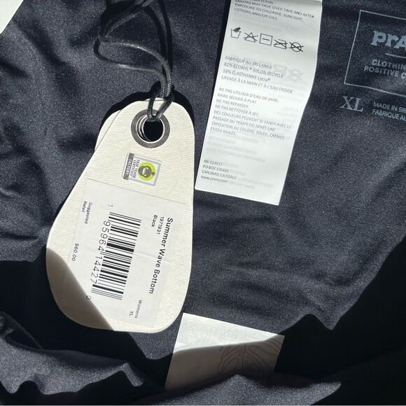 Prana Summer Wave Bottom Black Bikini Beach Swim XL NEW - Picture 12 of 13